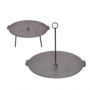 Disc pentru grătar din fontă cu picioare și agățătoare, 44 cm, Perfect Home - imagine 1