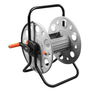 Tambur metalic pentru furtun de gradina, capacitate 100 m 1/2 inch, gri, NEO - imagine 1