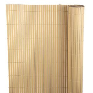 Paravan pentru balcon, terasa, gard PVC, stil bambus, 1300 g/m2, UV, 3x1.5 m - imagine 1