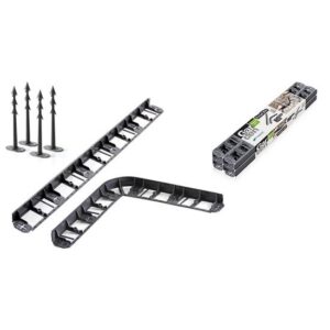 Bordura pentru gazon, plastic, 28 cuie tip harpon, 8 m - imagine 1
