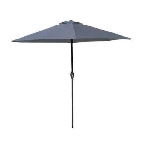 Umbrela plaja, cu manivela, gri antracit, 230 cm, Zoe - imagine 1