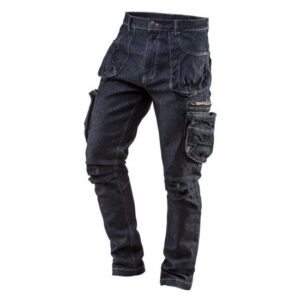 Pantaloni de lucru tip blugi cu 5 buzunare, model Denim, marimea XL/54, NEO - imagine 1