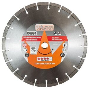 Disc diamantat segmentat, beton, taiere umeda si uscata, 300 mm/25.4 mm, Richmann Exclusive - imagine 1