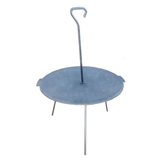 Disc pentru gratar, fonta, cu picioare si agatator, 52 cm, Premium