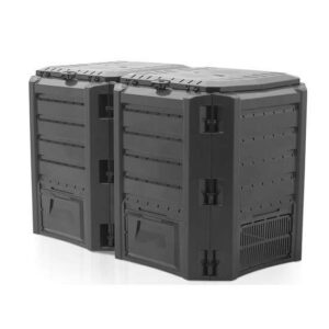 Compostor de gradina, 2 module, Module Compogreen, 800 L, negru, 135x71.9x82.6 cm, Prosperplast - imagine 1
