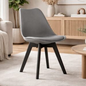 Scaun bucatarie/living, Artool, Mark, PP grafit, picioare negre, 49x55.5x82.5 cm - imagine 1
