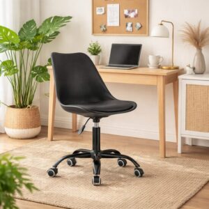Scaun de birou, Artool, Andria, rotativ, PP, negru, 56.5x56.5x83.5-96 cm - imagine 1