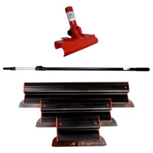 Set 3 gletiere din inox cu mâner telescopic 1.2-2.2 m, 60 cm, Olejnik - imagine 1