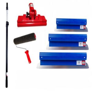 Set 3 gletiere pentru finisat pereți cu mâner telescopic, 80 cm, Olejnik