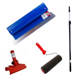 Set gletieră din inox cu mâner telescopic și rolă, 60 cm, Olejnik