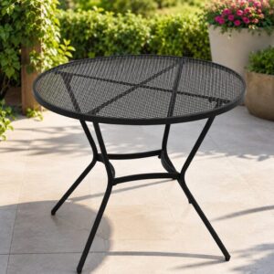Masa rotunda de gradina din metal pentru exterior, 91 cm, Art - imagine 1