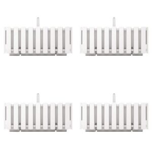 Set 4 jardiniere albe cu suport metalic și irigare, 38 cm, Prosperplast - imagine 1