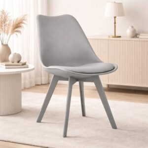 Scaun bucatarie/living, Artool, Mark, PP gri, picioare gri, 49x43x82 cm - imagine 1