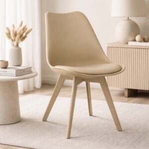 Scaun bucatarie/living, Artool, Mark, PP bej, picioare bej, 49x43x82 cm - imagine 1