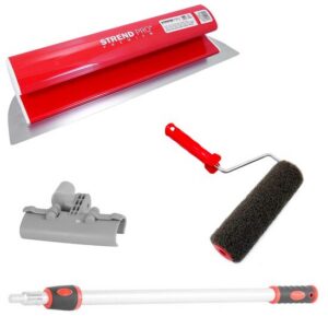 Set gletiera inox 40 cm cu rola si maner telescopic Strend Pro - imagine 1