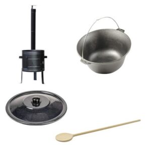 Soba cu ceaun 16 litri, capac, lingura de lemn, Artool - imagine 1