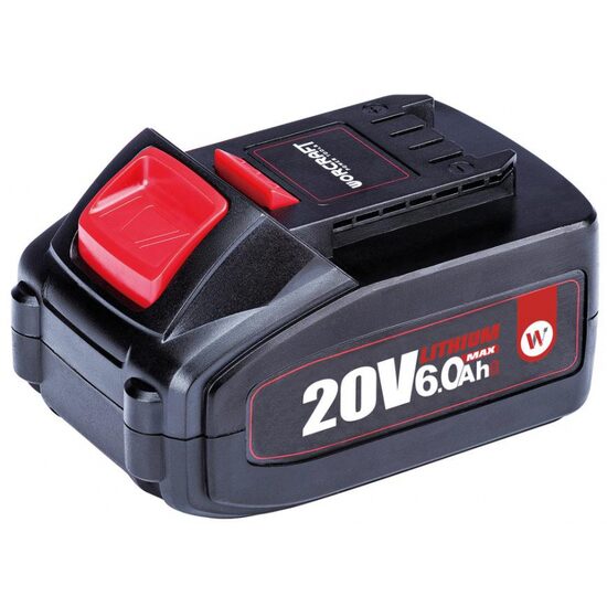 Acumulator Li-ion 20 V 6 Ah cu încărcare rapidă, Worcraft