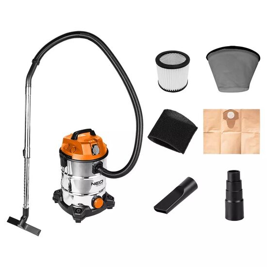 Aspirator industrial umed-uscat cu rezervor din inox 30 L, 1400 W, NEO