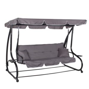 Balansoar de grădină cu funcție pat, 4 locuri, 220×120 cm, Springos