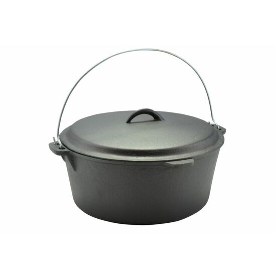Ceaun din fontă cu capac și mâner arcadă, 6 L, 30×10 cm, Perfect Home
