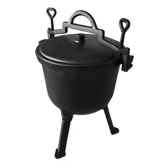 Ceaun din fontă emailată sub presiune pentru gătit în aer liber, 7 L, Perfect Home
