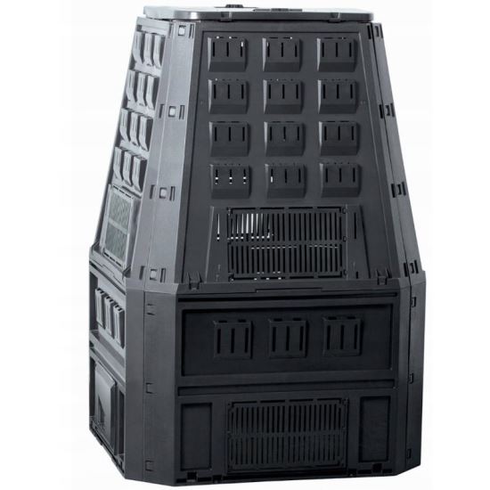 Compostor de grădină din plastic negru 850 L, Prosperplast