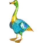 Decorațiune grădină rață metalică multicoloră, 47.5 cm, MagicHome
