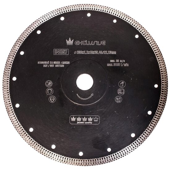 Disc diamantat turbo subțire pentru plăci ceramice, 250 mm, Richmann Exclusive