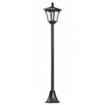 Felinar de grădină negru cu LED 18x18x160 cm