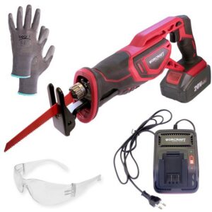 Fierăstrău sabie pe acumulator 20V 4Ah cu încărcător și accesorii Worcraft