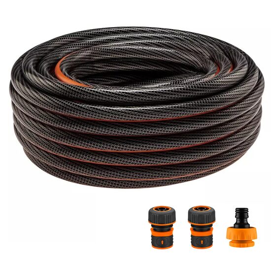 Furtun de grădină antirăsucire cu accesorii, 6 straturi, 3/4, 50 m, NEO