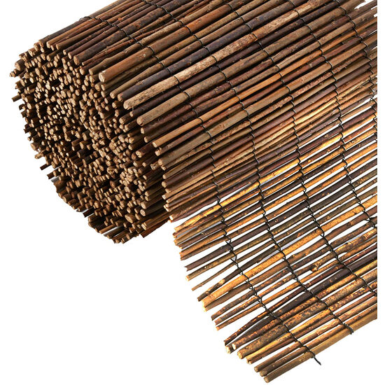 Gard/paravan grădină din răchită naturală, 5×2 m, Strend Pro