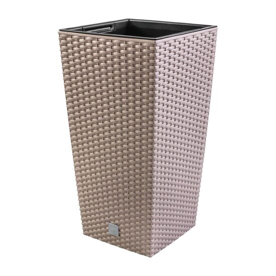 Ghiveci decorativ imitație ratan, pătrat, 32,5×32,5×61 cm, Prosperplast Ghiveci decorativ imitație ratan, pătrat, 32,5×32,5×61 cm, Prosperplast