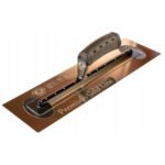Gletieră inox întărită cu mâner din piele, auriu, 35.6 cm, Olejnik
