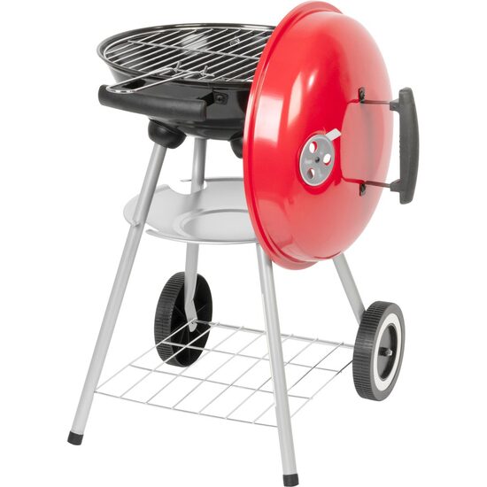 Grătar pe cărbuni rotund cu capac și roți, 34.5 cm, Strend Pro