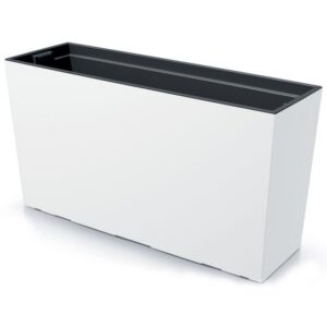 Jardinieră albă din plastic pentru flori, 77 cm, Prosperplast