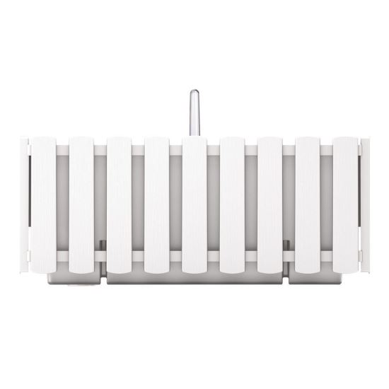 Jardinieră compactă cu suport metalic și sistem de irigare, 38x18x16,2 cm, Prosperplast
