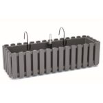 Jardinieră cu suport metalic și sistem de irigare, 58x18x16,2 cm, Prosperplast