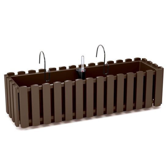 Jardinieră cu suport metalic și sistem de irigare, 58x18x16,2 cm, Prosperplast