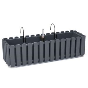 Jardinieră cu suport metalic și sistem de irigare, 58x18x16,2 cm, Prosperplast