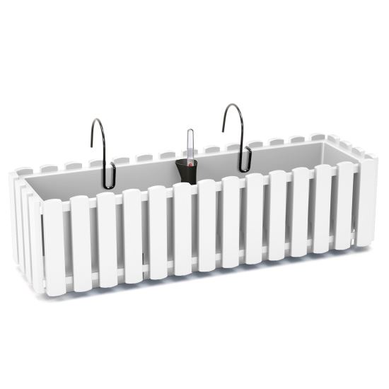 Jardinieră cu suport metalic și sistem de irigare, 58x18x16,2 cm, Prosperplast