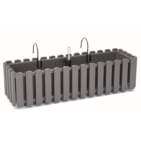 Jardinieră cu suport metalic și sistem de irigare, 58x18x16,2 cm, Prosperplast