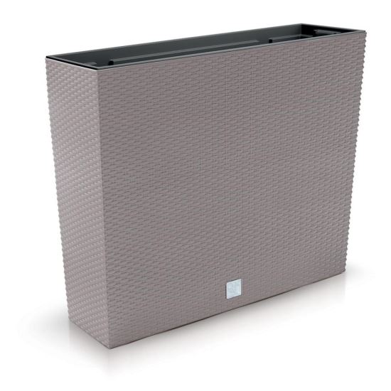 Jardinieră decorativă cu aspect de ratan, 58×18 cm, cafeniu, Prosperplast