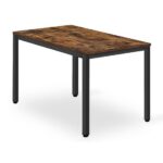 Masă pentru living și bucătărie din PAL și metal, 120×60 cm, Leobert