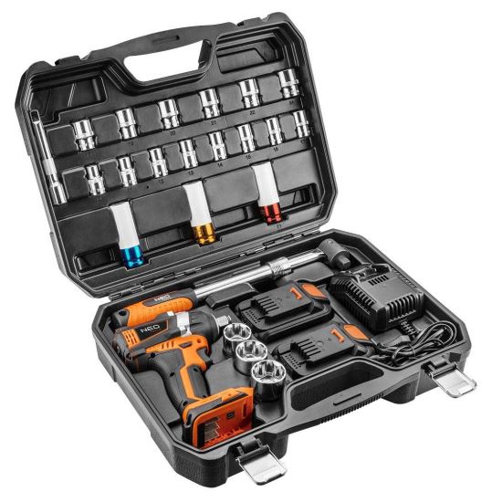 Mașină de înșurubat cu impact 18 V 200 Nm 1/2″ cu 2 acumulatori NEO