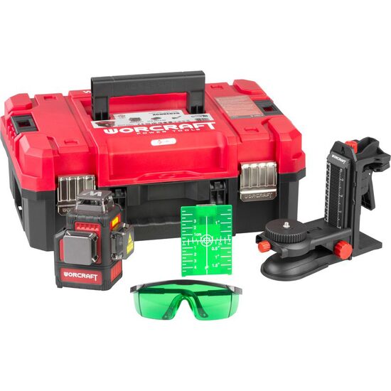 Nivelă laser 3D 360° cu linii verzi, 50 m, 14 cm, Worcraft