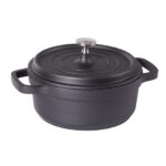 Oală din aluminiu antiaderentă cu capac, 20 cm, 2.2 L, Verk Group