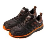 Pantofi de protecție cu bombeu metalic S1 SRC, mărimea 43, negri, NEO