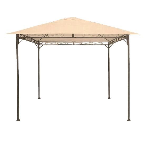Pavilion de grădină cu cadru metalic, crem, 3x3x2,55 m, GardenLine