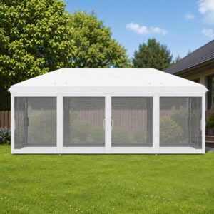 Pavilion de grădină cu plasă pentru insecte, 5.85×2.95 m, Art